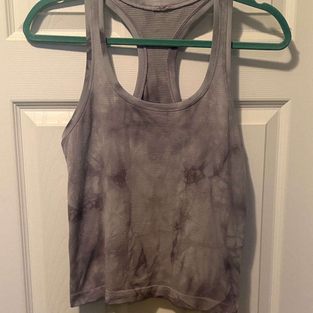 Lululemon Gray Tie-Dye Racerback Tank Top - Women